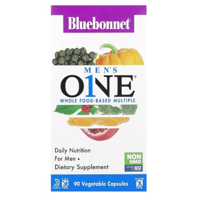 Bluebonnet Nutrition - Men's ONE | Whole Food-Based Multiple | 90 Vegetable Capsules