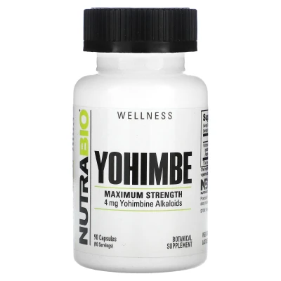 NutraBio - Yohimbe | 90 Capsules (100 mg per Capsule)