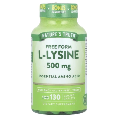 Nature's Truth - L-Lysine | 500 mg | 130 Coated Caplets