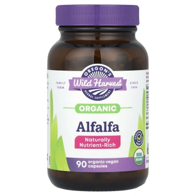 Oregon's Wild Harvest - Organic Alfalfa | 90 Organic Vegan Capsules (400 mg per Capsule)