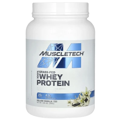 MuscleTech - 100% Grass-Fed Whey Protein | Deluxe Vanilla | 1.8 lbs (816 g)