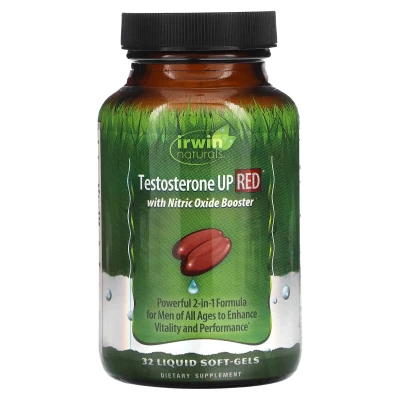 Irwin Naturals - Testosterone UP Red with Nitric Oxide Booster | 32 Liquid Soft-Gels