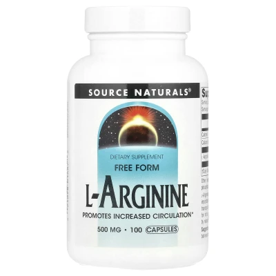 Source Naturals - L-Arginine | Free Form | 100 Capsules