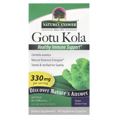 Nature's Answer - Gotu Kola | 330 mg | 60 Vegetarian Capsules