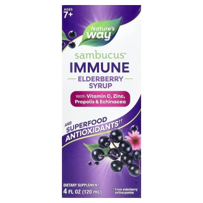 Nature's Way - Sambucus® | Immune Elderberry Syrup | Ages 7+ | 4 fl oz (120 ml)