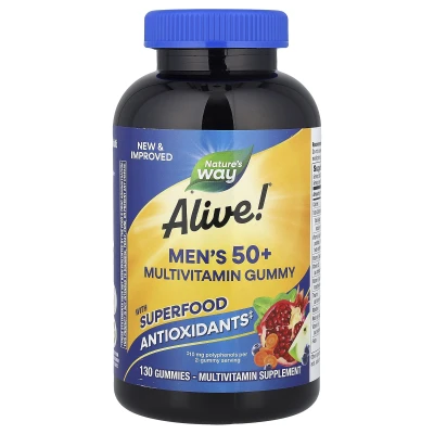 Nature's Way - Alive!® Men's 50+ Multivitamin Gummy | Fruit | 130 Gummies
