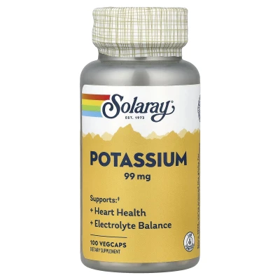Solaray - Potassium | 99 mg | 100 VegCaps