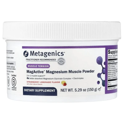 Metagenics - MagActive™ Magnesium Muscle Powder | Strawberry Lemonade | 5.29 oz (150 g)