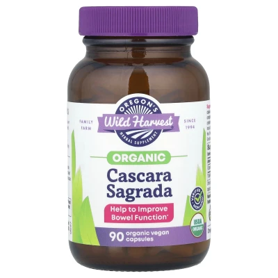 Oregon's Wild Harvest - Organic Cascara Sagrada | 90 Organic Vegan Capsules