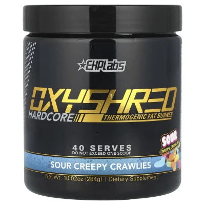 EHPlabs - OxyShred Hardcore | Thermogenic Fat Burner | Sour Creepy Crawlies | 10.02 oz (284 g)