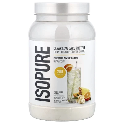 Isopure - Clear Low Carb Protein Powder | Pineapple Orange Banana | 1.98 lb (900 g)