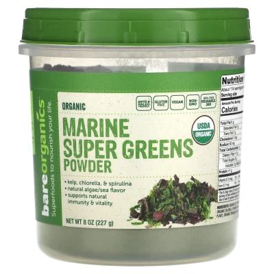 BareOrganics - Marine Super Greens Powder | 8 oz (227 g)