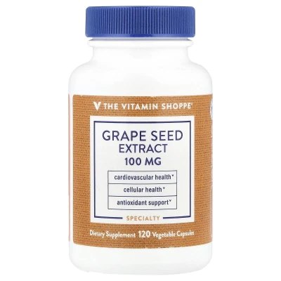 The Vitamin Shoppe - Grape Seed Extract | 100 mg | 120 Vegetable Capsules