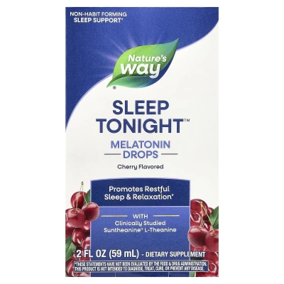 Nature's Way - Sleep Tonight™ | Melatonin Drops | Cherry | 2 fl oz ( 59 ml)