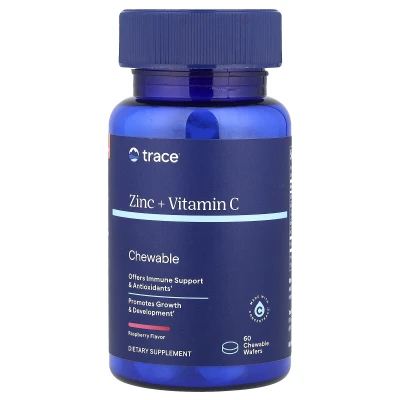 Trace - Zinc + Vitamin C Chewable | Raspberry | 60 Chewable Wafers