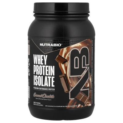 NutraBio - Whey Protein Isolate | Gourmet Chocolate | 2 lb (907 g)