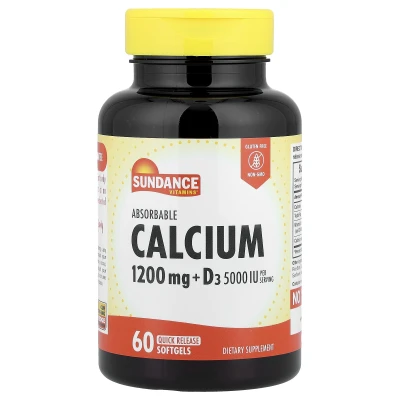 Sundance Vitamins - Absorbable Calcium + D3 | 60 Quick Release Softgels