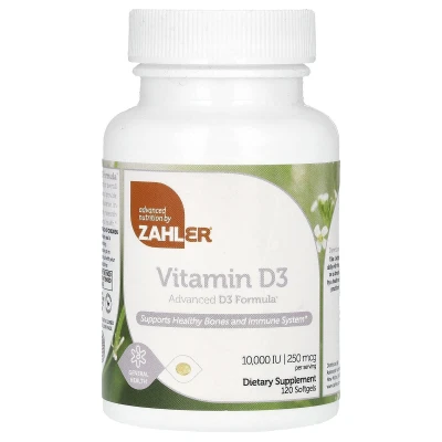 Zahler - Vitamin D3 | 250 mcg (10000 IU) | 120 Softgels