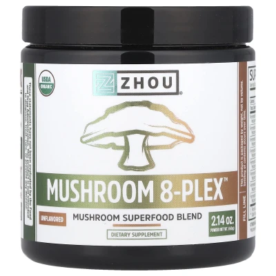 Zhou Nutrition - Mushroom 8-Plex™ Powder | Unflavored | 2.14 oz (60 g)