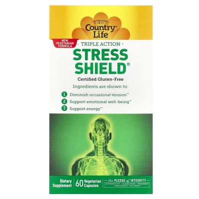 Country Life - Triple Action Stress Shield | 60 Vegetarian Capsules