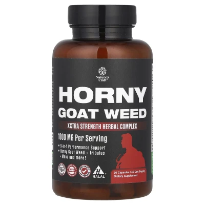 Nature's Craft - Horny Goat Weed | Xxtra Strength Herbal Complex | 90 Capsules