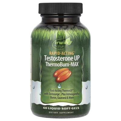 Irwin Naturals - Rapid Acting Testosterone UP® | ThermoBurn-MAX | 60 Liquid Soft-Gels
