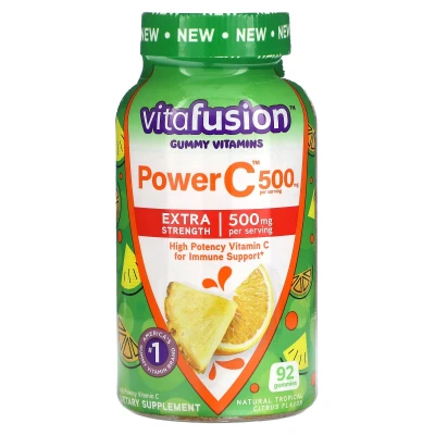VitaFusion - Gummy Vitamins | Power C Gummies | Tropical Citrus | 92 Gummies (125 mg per Gummy)