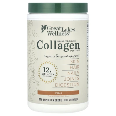 Great Lakes Wellness - Grass-Fed Bovine Collagen Peptides | Chai | 10 oz (284 g)