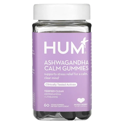 HUM Nutrition - Ashwagandha Calm Gummies | Mixed Berry | 60 Vegan Gummies