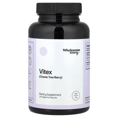 Wholesome Story - Vitex | 120 Vegetarian Capsules (500 mg per Capsule)