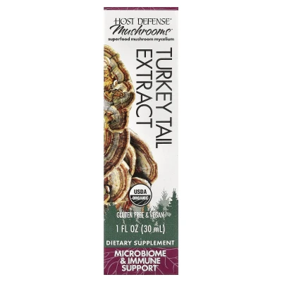 Host Defense - Mushrooms™ | Turkey Tail Extract | 1 fl oz (30 ml)