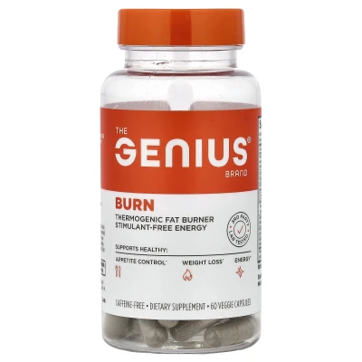 The Genius Brand - Burn | Caffeine-Free | 60 Veggie Capsules