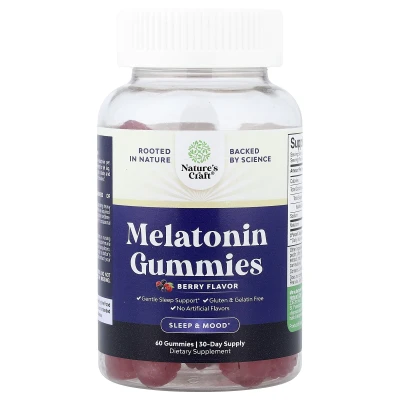 Nature's Craft - Melatonin Gummies | Berry | 60 Gummies