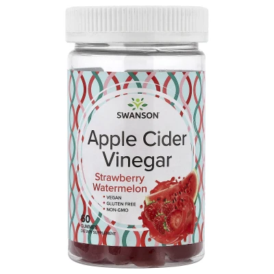 Swanson - Apple Cider Vinegar Gummies | Strawberry Watermelon | 60 Gummies