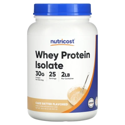 Nutricost - Whey Protein Isolate | Cake Batter | 2 lb (907 g)