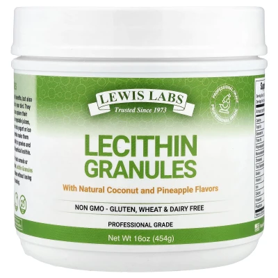 Lewis Labs - Lecithin Granules | Natural Coconut and Pineapple | 16 oz (454 g)