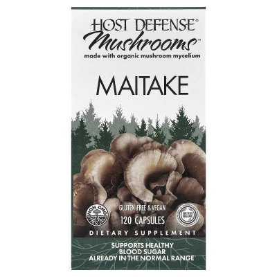 Host Defense - Mushrooms™ | Maitake | 120 Capsules (0.5 g per Capsule)