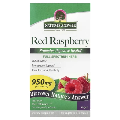 Nature's Answer - Red Raspberry | 950 mg | 90 Vegetarian Capsules (475 mg Per Capsule)