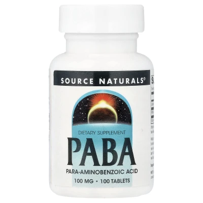 Source Naturals - PABA | 100 mg | 100 Tablets