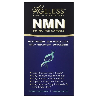 Ageless Foundation Laboratories - NMN | 500 mg | 30 Veg Capsules