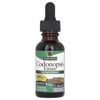 Nature's Answer - Codonopsis Extract | Alcohol-FSolaray - Vital Extracts | Guarana | 60 Vegcapsree | 1000 mg | 1 fl oz (30 ml)