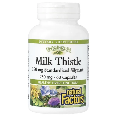 Natural Factors - Herbal Factors | Milk Thistle | 250 mg | 60 Capsules