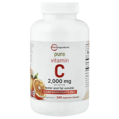 Micro Ingredients - Pure Vitamin C | 240 Vegetarian Capsules (666.66 mg per Capsule)