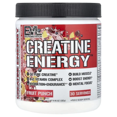 EVLution Nutrition - Creatine Energy | Fruit Punch | 9.95 oz (282 g)