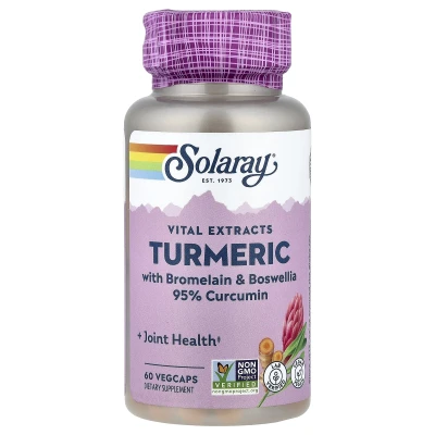 Solaray - Vital Extracts | Turmeric with Bromelain & Boswellia | 60 VegCaps
