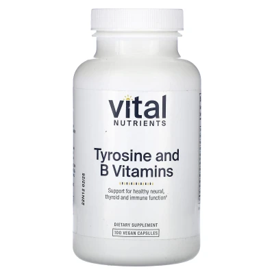 Vital Nutrients - Tyrosine and B Vitamins | 100 Vegan Capsules