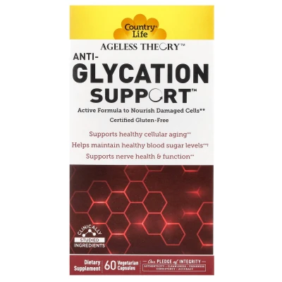Country Life - Ageless Theory | Anti-Glycation Support | 60 Vegetarian Capsules