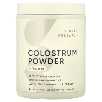Sports Research - Colostrum Powder | Unflavored | 5.29 oz (150 g)