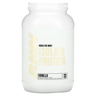 Raw Nutrition - Grass Fed Whey Isolate Protein | Vanilla | 1.63 lb (740 g)
