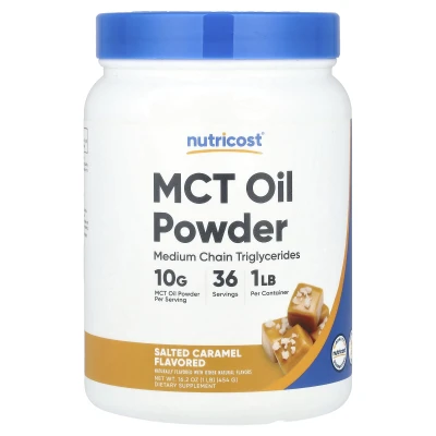 Nutricost - MCT Oil Powder | Salted Caramel | 1 lb (454 g)